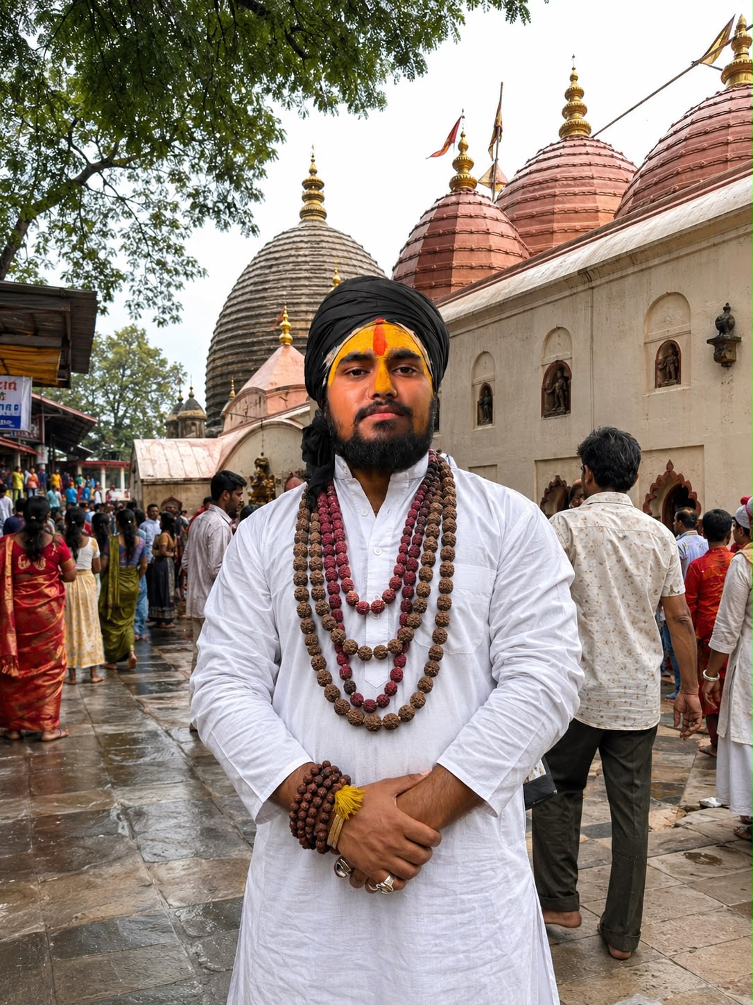 Astrologer Harsh Bhargava at Temple